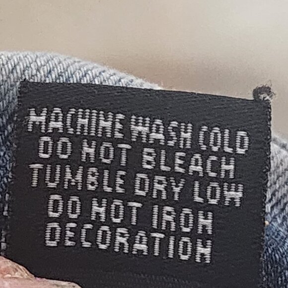 AHP Another Hype Piece Blue Denim Distressed Acid Wash Stretch Skinny Jean 36x34 - Picture 16 of 16